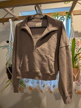 abercrombie and fitch Sunday Half-Zip Sweatshirt - Size M
